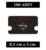 Siyah Accessory For You-  100 Adet Kolye Kartı - Bileklik Kartı - Takı Kartı  (Kahverengi)
