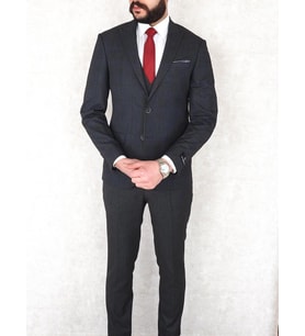 Jan Carlucci Slimfit Yelekli Drop 6 Takım