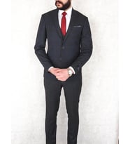 Jan Carlucci Slimfit Yelekli Drop 6 Takım (Antrasit)