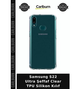 Samsung S22 Ultra Şeffaf Clear TPU Silikon Kılıf Cep Aksesuarı Mobil Aksesuar