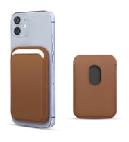 Microsonic Apple iPhone 12 Mini Leather Wallet MagSafe Kahverengi