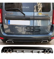 Dacia Logan Difüzör Arka Tampon Eki 4 Egzoz Çıkışlı Gri Lüx Tip