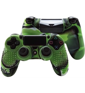 Cosmostech PS4 Controller Joystick Oyun Kolu Gamepad Uyumlu - Silikon Koruyucu Cover Yeşil Kamuflaj