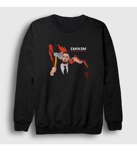 Presmono Unisex Siyah Murdered Eminem Sweatshirt 155803tt