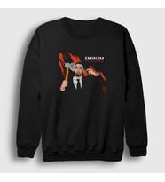 Presmono Unisex Siyah Murdered Eminem Sweatshirt 155803tt