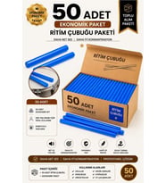 Midex Örf-BT-25BL-25X Mavi Ritim Çubuğu Örf Aletleri Seti 25 cm Karbon Fiber Toptan Paket (25 Çift Tek Renk)