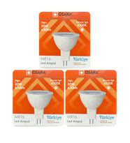 (3 Adet) Osaka 7W (50W) Beyaz Işık (6500K) G4 Duylu (İğne Bacak) Led Çanak Ampul