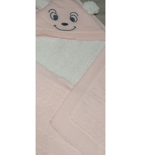 Triko Içi Wellsoftlu Yünlü Başlıklı Bebek Battaniyesi 70*100 Cm