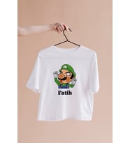 Süper Mario Luigi Tasarımlı Tişört Kişiye Özel ( Unisex - Büyük - Çocuk )