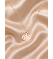 Kişiye Özel 925 Ayar Gümüş Minimalist Balkabağı Kolye (Rose)