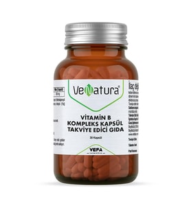 VeNatura Vitamin B Kompleks Kapsül Takviye Edici Gıda 30 Kapsül