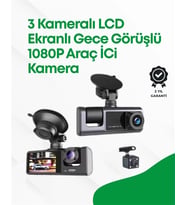 2.0” Lcd Ekranlı, Döngüsel Kayıt Özellikli Üç Kameralı Oto Kamera