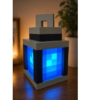 Dekoratif Piksel Tasarımlı LED Gece Lambası – Minecraft Stil Masa Lambası