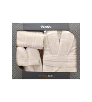 Özdilek Colourist Krem Kişisel Banyo Bornoz Seti (XL Beden)