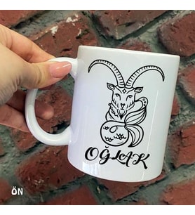 Size Özel Oğlak Burcu ve Özellikleri Seramik Baskılı Kupa Bardaklar