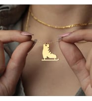 Kişiye Özel Şık Buz Pateni Kolye 925K Gümüş (Gold)