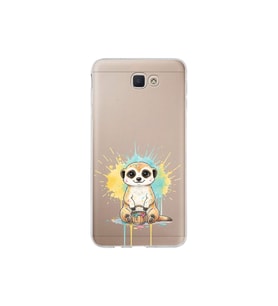 Samsung Galaxy J7 Prime ile Uyumlu Splash Mirket Tasarımlı Şeffaf Silikon Kılıf