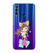 Huawei Honor 20 Lite Uyumlu Kamera korumalı Kapak Vespagirl Tasarımlı  Şeffaf Kılıf