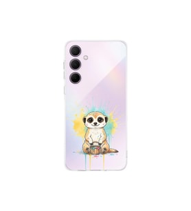 Samsung Galaxy A35 ile Uyumlu Splash Mirket Tasarımlı Şeffaf Silikon Kılıf