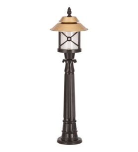 AVONNI BSU-68049-BSA-BOP Sarı/Siyah Boyalı Dış Mekan Aydınlatma E27 Aluminyum Polikarbon Cam 30cm
