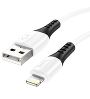 HOCO X82 iPhone Lightning to USB 2.4A Silikon Data ve Şarj Kablosu (Beyaz)