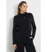 Guess Olympe Kadın Siyah Aktif Modal Karışımlı Scuba Sweatshirt V4YQ05KCAY2-JBLK