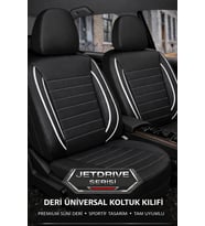 Kia Rio 2011 ve Sonrası Uyumlu Jetdrive Serisi Siyah Beyaz Oto Koltuk Kılıfı Tam Set
