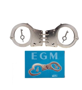 Çift Kilitli Menteşeli Kelepçe EGM Model (Gümüş)