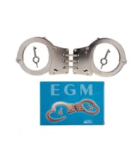 Çift Kilitli Menteşeli Kelepçe EGM Model (Gümüş)