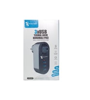 Akım Korumalı Tekli Priz - Akıllı Akım Dengeleme - 3xusb - Isıya Karşı Dayanıklı (5343)