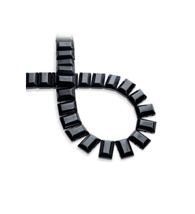 Hematit Taşı Dikdörtgen Kesim Parlak Füme 12x18mm Doğal Taş Dizi