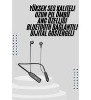 Kablolu Kulak İçi Bluetooth Kulaklık 60 Saat ANC Özellikli Boyun Bantlı