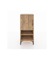 Arges Komodin 3 Raflı Tek Kapaklı 44x30x96 Çam-Çam
