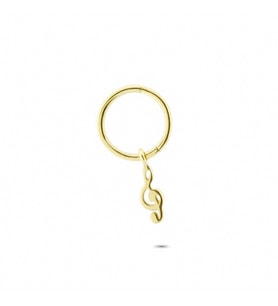 Glorria Altın Sol Anahtarı Halka Piercing