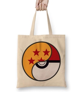 Dragon Ball x Pokemon Bez Çanta Uzun Saplı