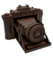 Rustik El Yapımı Metal Dekoratif Fotoğraf Makinesi - Cafe Ofis Dekorasyonu