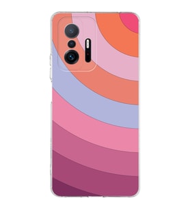 Xiaomi  Mi 11T Pro  Uyumlu Kapak Renk Cümbüşü Tasarımlı Şeffaf  Kılıf