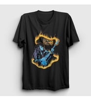Presmono Unisex Siyah Fire Gitarist Hediye Yngwie Malmsteen T-Shirt 527093tt