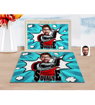 BK Gift Kişiye Özel Şövalye Karikatürlü 1000 Parça Profesyonel Puzzle-1