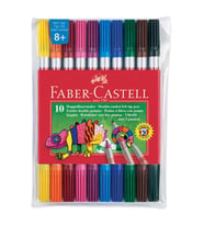 FABER CASTELL ÇİFT UCLU KEÇELİ KALEM 10 RENK