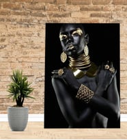 Kişiye Özel Afrikali Kız  Tasarımlı Yeni İş Hediyesi Yeni Ev Hediyesi  Kanvas Tablo 30x50 cm