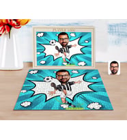 BK Gift Kişiye Özel Siyah Beyaz Karikatürlü 1000 Parça Profesyonel Puzzle-1