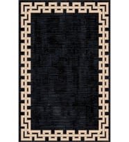 Eliana Home Baskılı, Yıkanabilir Kaymaz Taban Salon Halısı LNA0444 100x150 cm (Siyah)