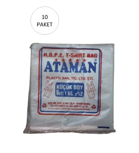 Kalın Şeffaf Atlet Poşet Küçük Boy 25x33 Cm 1 Kg (10 Paket-Takriben 1,700 Adet)