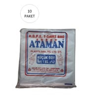 Kalın Şeffaf Atlet Poşet Küçük Boy 25x33 Cm 1 Kg (10 Paket-Takriben 1,700 Adet)