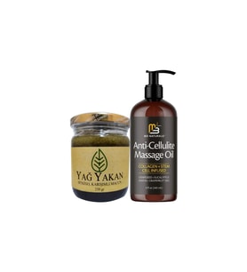 Anti-Cellulite Massage Oil 240 ml Masaj Yağı + Yağyakan Macunu 250 gr
