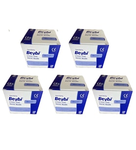Beybi 22 G X 11/4" Steril Siyah Iğne Uç 100 Adet 5 Kutu