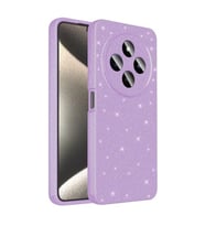 Coverzone Xiaomi Redmi 14C 4G ile uyumlu Z-Jelly K?l?f Kamera Korumal? Simli I??lt?l? Renkli Parlak Silikon Kapak - Lila