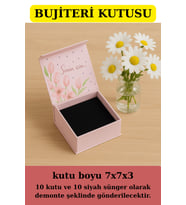 Takı Kutusu  10 Adet Süngerli Kutu - Küpe Anahtarlık Bujiteri Kutusu - Pembe Çiçekli