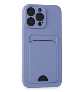 iPhone 14 Pro Max Kılıf Kelvin Kartvizitli Silikon - Lila